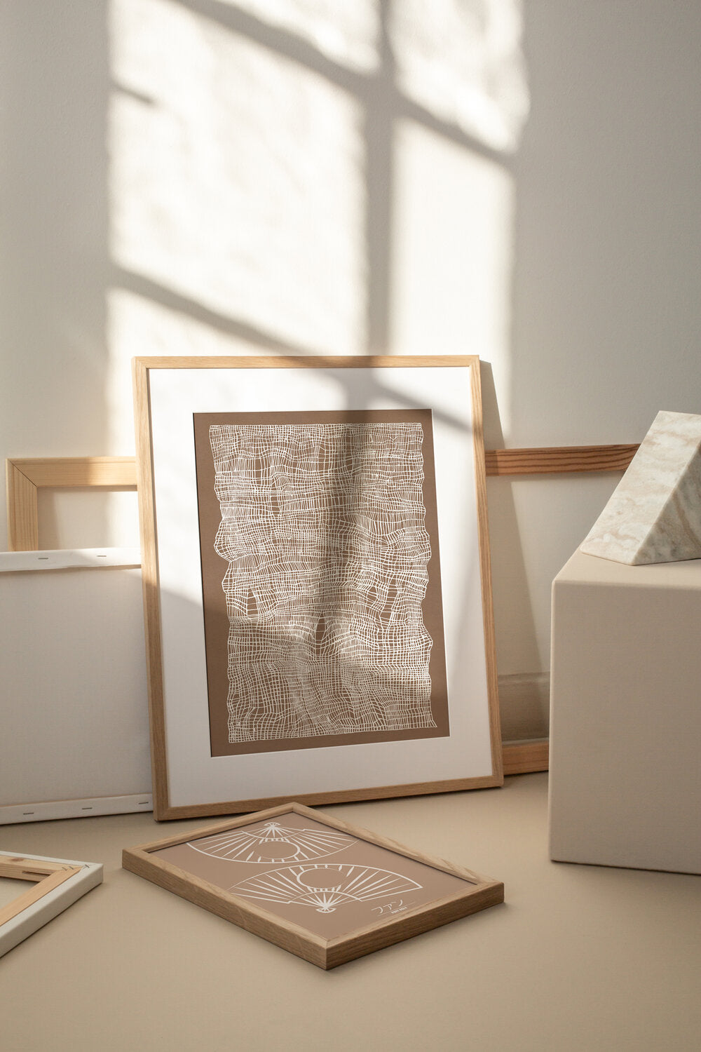 Timeline plakat, brun - 30x40 cm